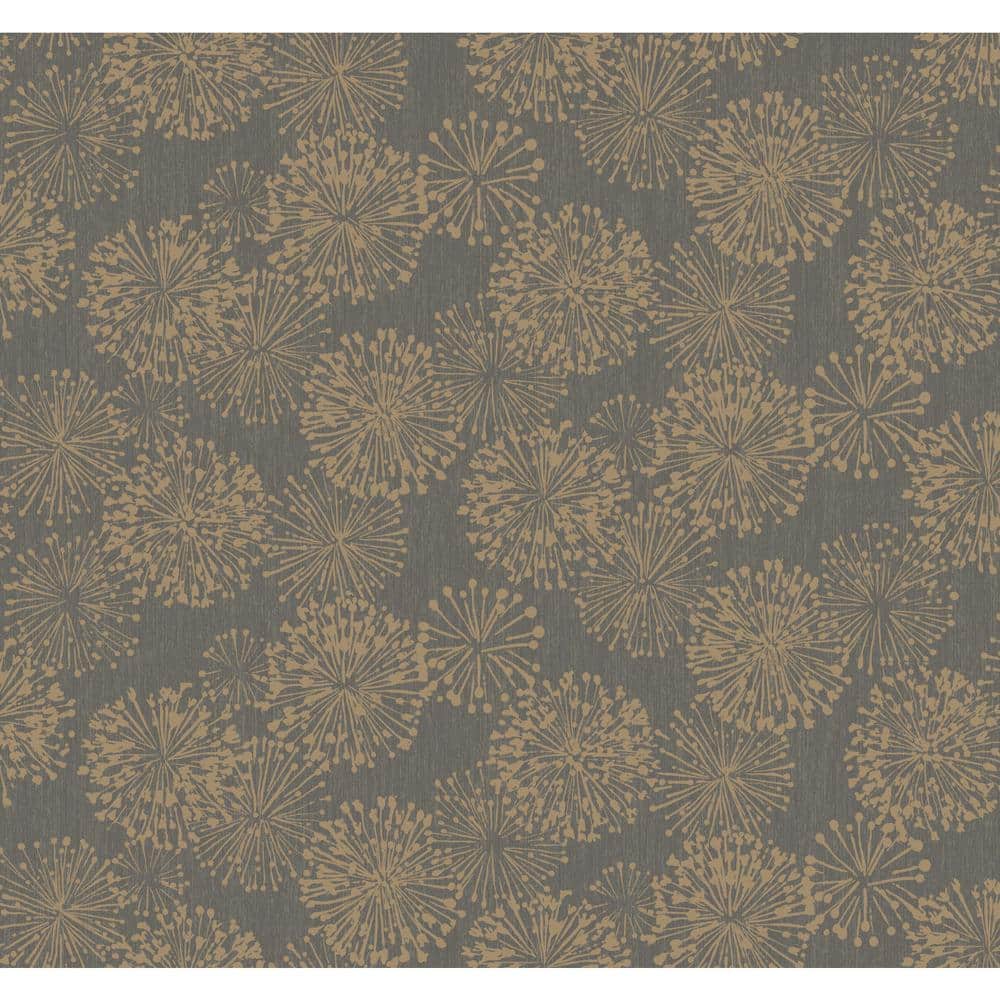 York Wallcoverings Charcoal Gilded Confetti Paper Unpasted Matte Wallpaper  (27 in. x 27 ft.) CI2325 - The Home Depot