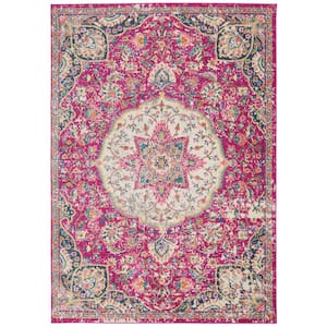 Passion Pink 5 ft. x 7 ft. Persian Vintage Area Rug