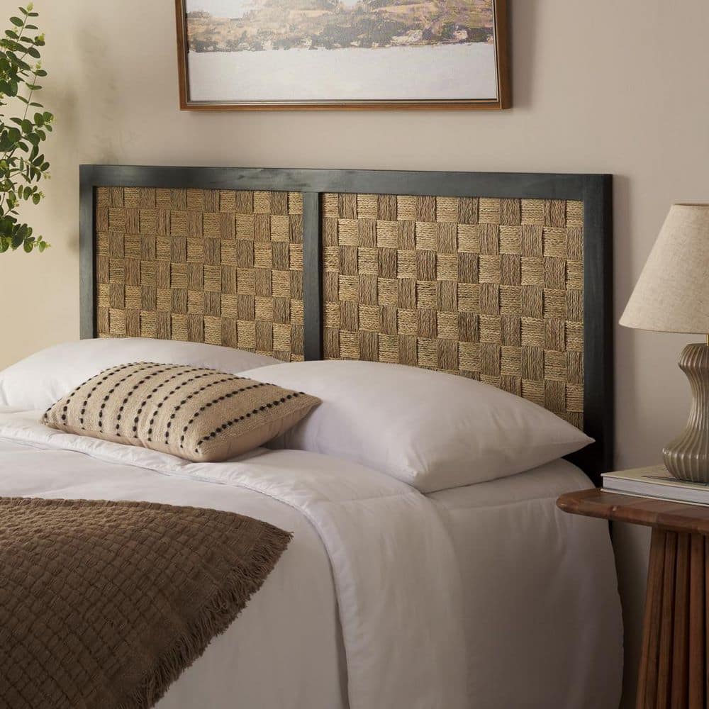 Halvor Black King Panel Headboard