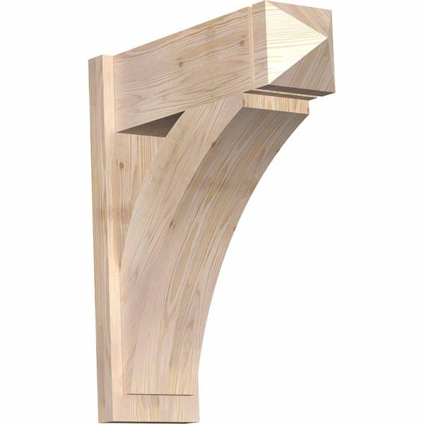 Ekena Millwork 8 in. x 28 in. x 24 in. Thorton Arts and Crafts Rough Sawn Douglas Fir Outlooker