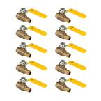 3/4 in. SWT x 3/4 in. Heavy Duty Brass Full Port PEX Ball Valve with PEX Connections (10 Pack)