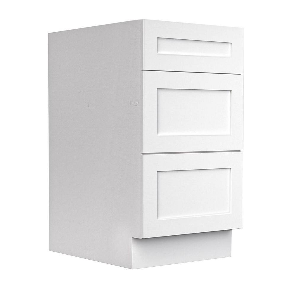 18 in W x 24 in D x 34 in H in White Plywood Assemble Under Kitchen Cabinet with 3 Drawer price history on PriceWatchPro