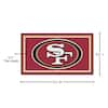 FANMATS San Francisco 49ers Red 3 ft. x 3.5 ft. All-Star Area Rug 30985 -  The Home Depot