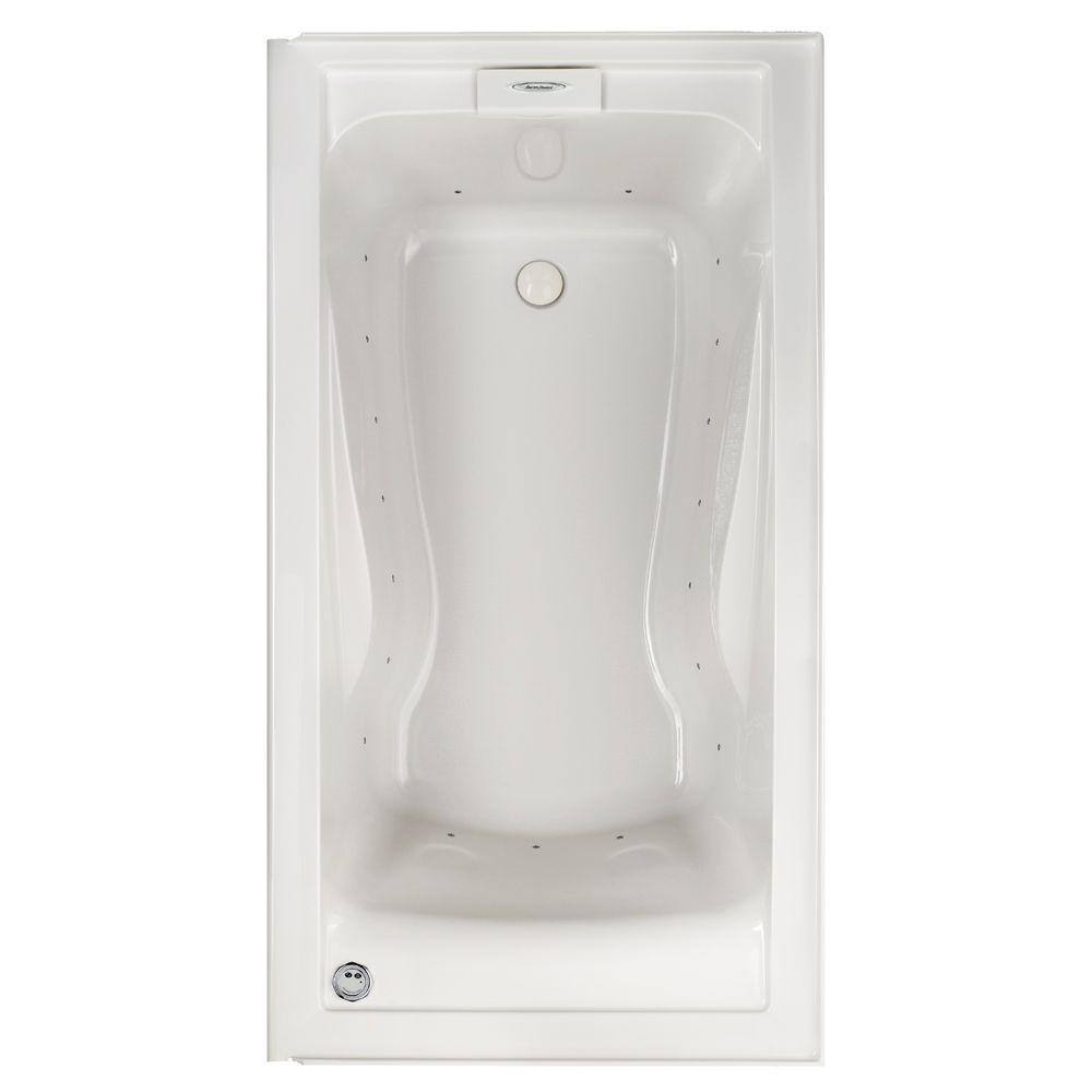 Evolution 60 in. x 32 in. Left Drain EverClean Air Bath Tub with Integral A