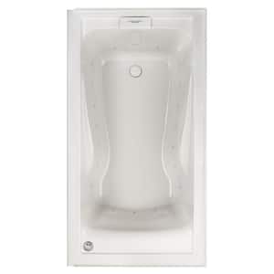 Evolution 60 in. x 32 in. Left Drain EverClean Air Bath Tub with Integral Apron in White