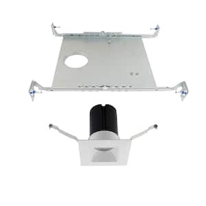 Ion 2 in. 3000K Square New Construction Recessed Integrated LED Kit with Frame-In Bracket in White