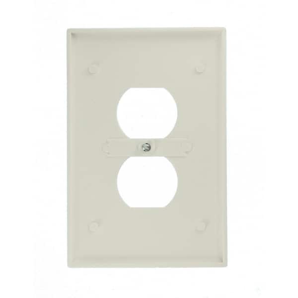 1-Gang White Duplex Outlet/Receptacle Plastic Jumbo/Oversized Wall Plate (5-Pack) 88103-WMP