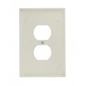 1-Gang White Duplex Outlet/Receptacle Plastic Jumbo/Oversized Wall Plate (1-Pack) 88103-00W