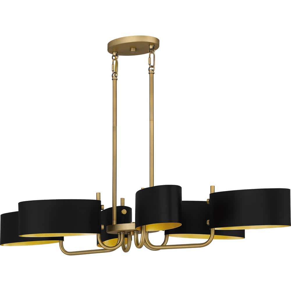 Madden 6-Light Aged Brass Chandelier price history on PriceWatchPro