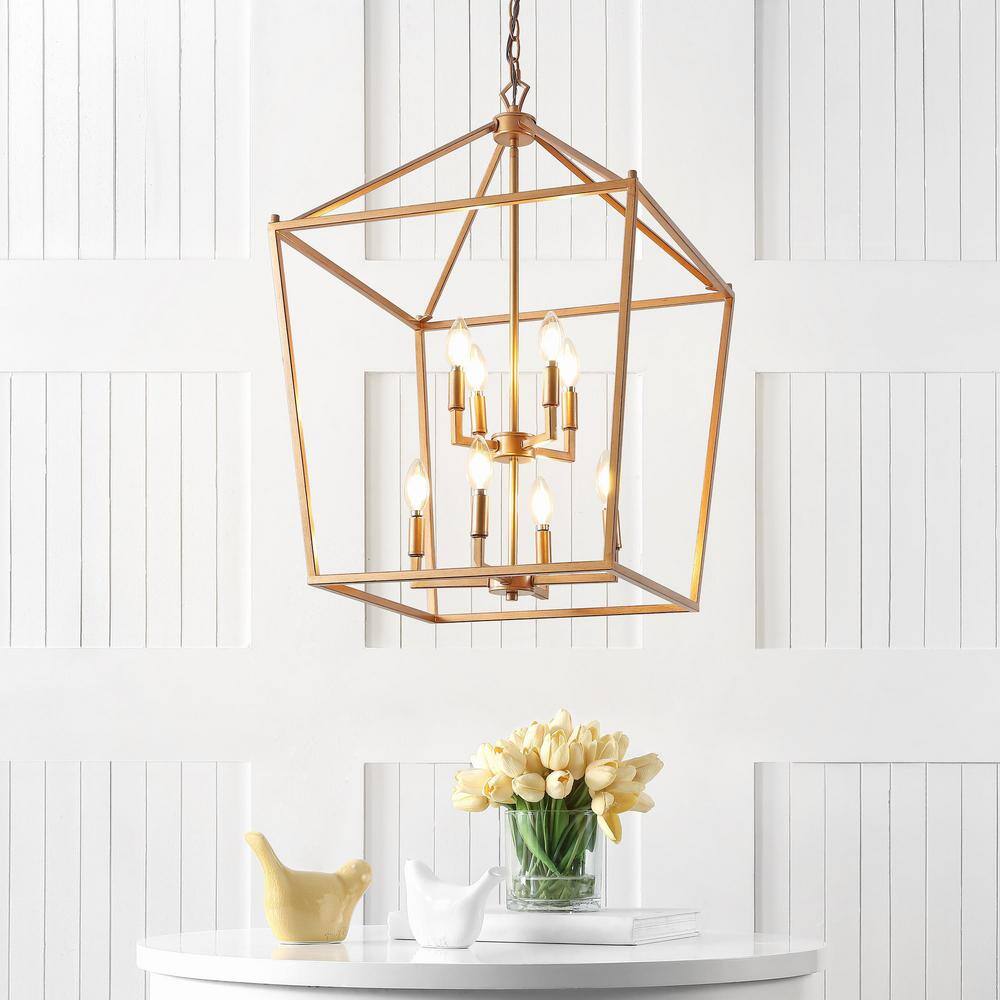 Pagoda 20" Antique Gold Farmhouse LED Lantern Pendant