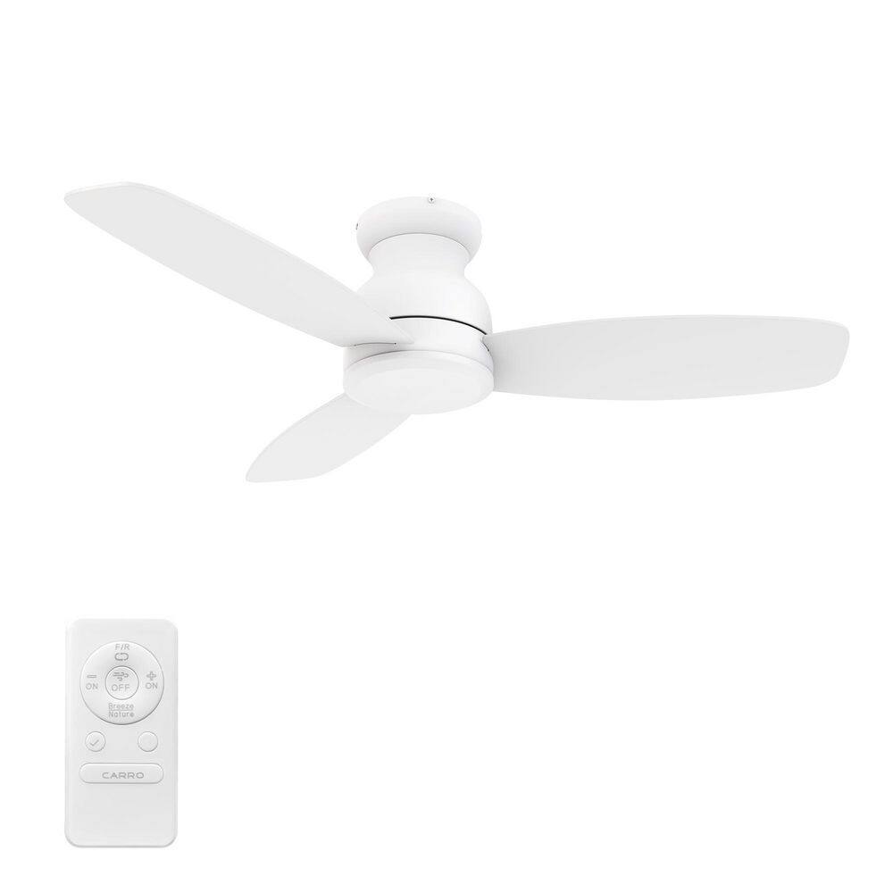 Osborn 48 in. Indoor White 10-Speed DC Motor Flush Mount Standard Ceiling Fan with Remote Control without Light price history on PriceWatchPro