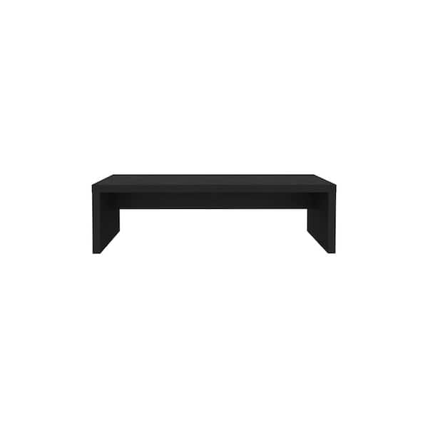 Unbranded Hot Seller Black 19 in. W x 10.2 in. D Wood Decorative Rectangle Desk Stand with One Shelf