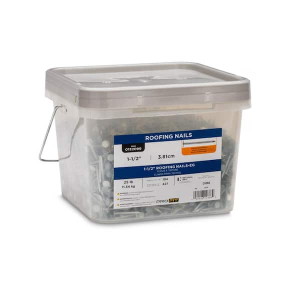 1-1/2 in. Electro-Galvanized Roofing Nails 25 lbs./Pail