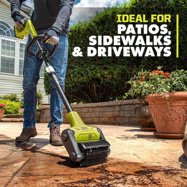 RYOBI ONE+ 18V Cordless Battery Outdoor Patio Sweeper Only) - The Home Depot