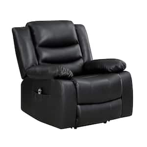 Cruz Black Faux Leather Power Lift Recliner