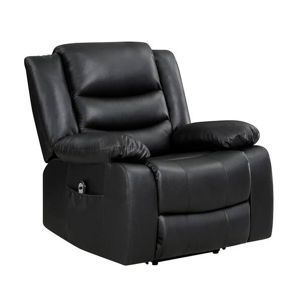 Unbranded Cruz Black Faux Leather Power Lift Recliner