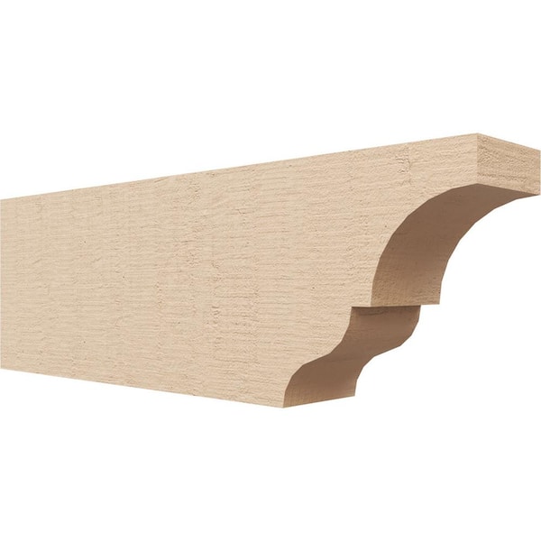 Ekena Millwork 4-in. x 8-in. x 24-in. Asheboro Woodgrain, Primed Tan Timberthane Polyurethane Rafter Tail Brace