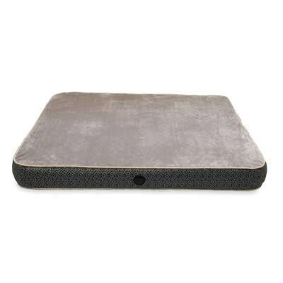 Superior Orthopedic Medium Gray Paw Bone Print Dog Bed