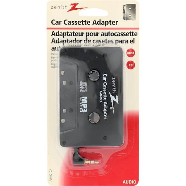 GE Universal 3.5mm Audio Adapter, Car Cassette to Headphone Jack in Black  34496 - The Home Depot