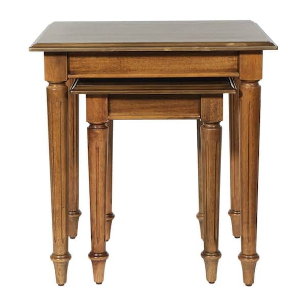 OSP Home Furnishings Bandon Ginger Brown Nesting Table (Set of 2)