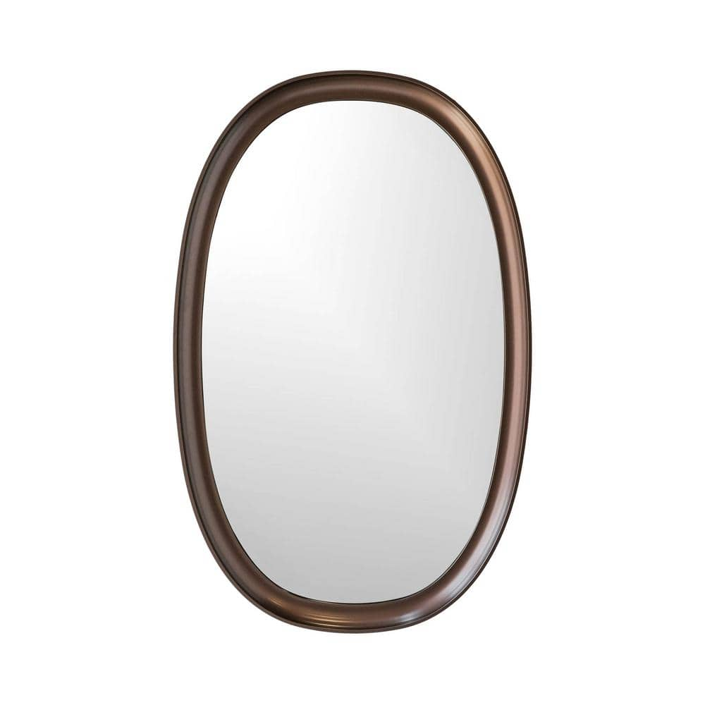 Undbranded Modern Oval Mirror, Bronze 22 in. x 36 in.