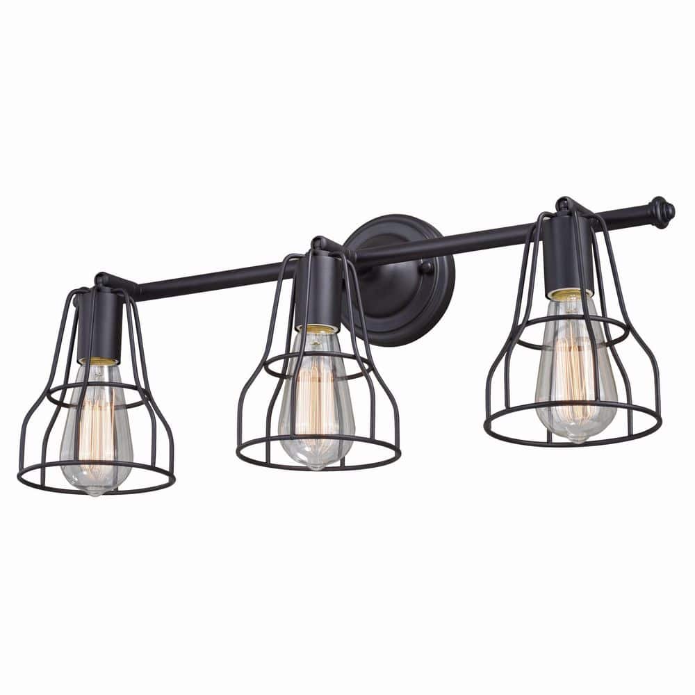 Clybourn Adjustable 3-Light Vanity in Oil Rubbed Bronze