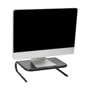 14.5 in. L x 11.25 in. W x 4.25 in. H Monitor Stand Ventilated Laptop Riser Desktop Organizer Black