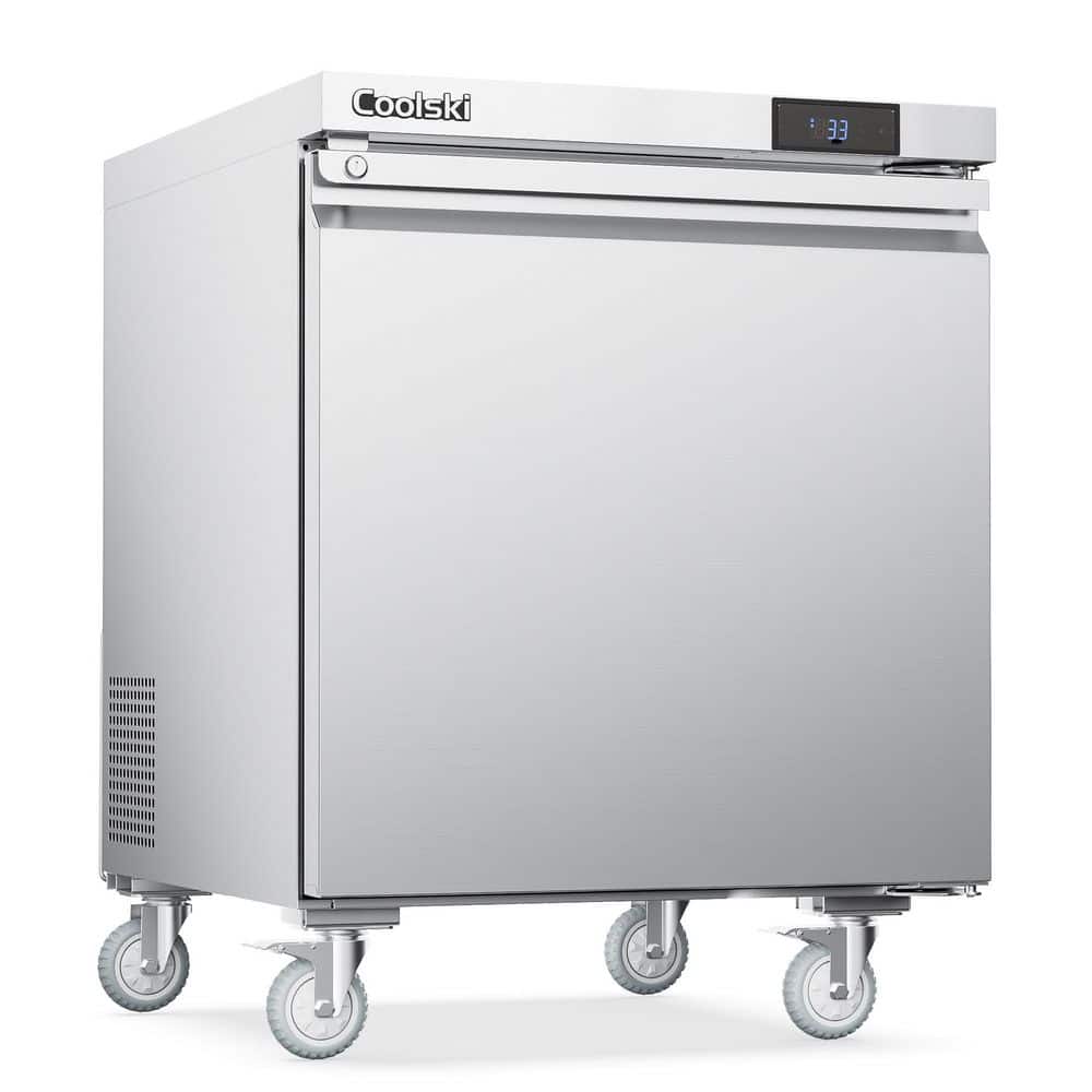 27 in. Commercial Undercounter Refrigerator Sandwich and Salad Prep Table, 7.5 cu. ft. Stainless Steel Food Prep Station