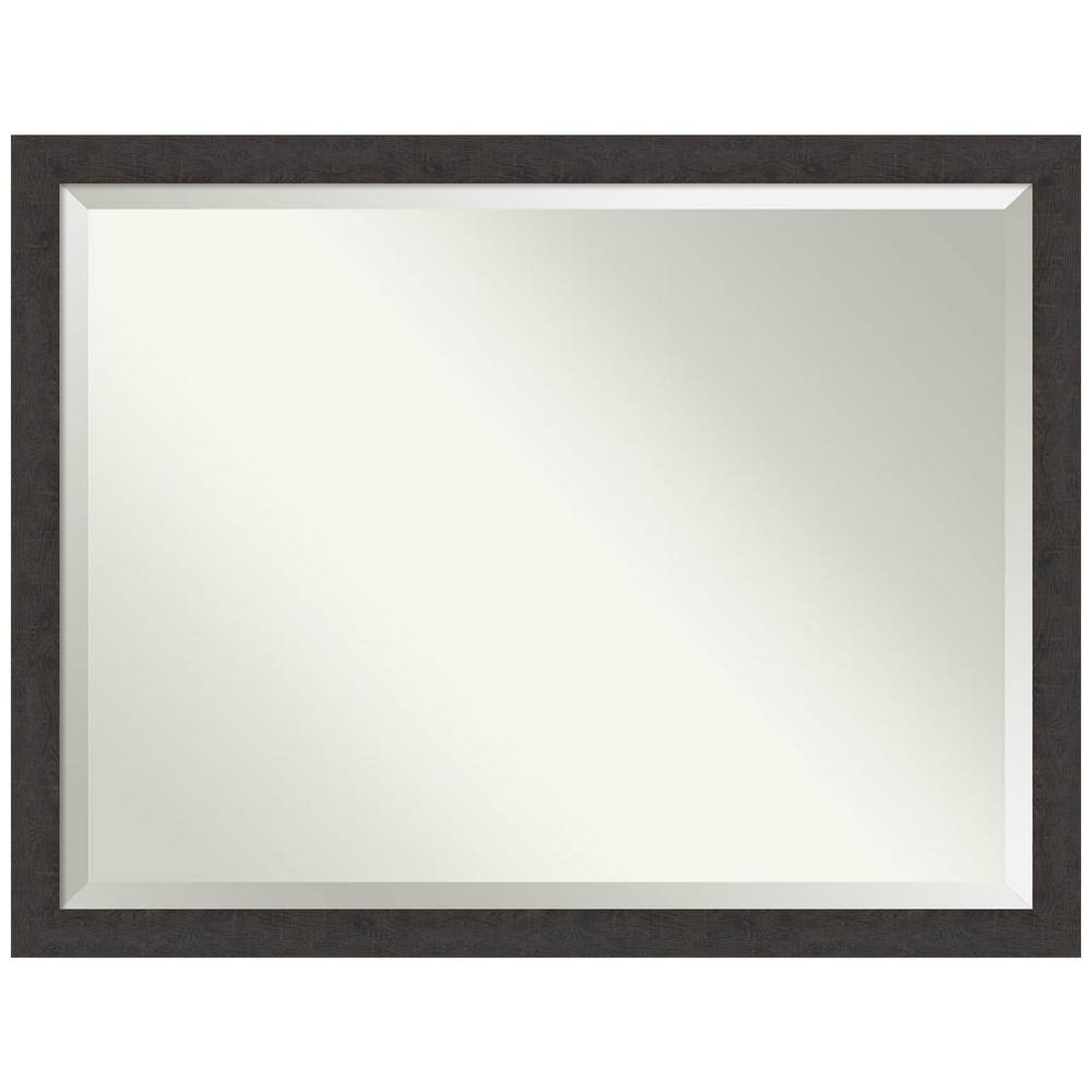 Amanti Art Medium Rectangle Distressed Brown/Tan Beveled Glass Modern Mirror (33.25 in. H x 43.25 in. W) -  DSW4593661
