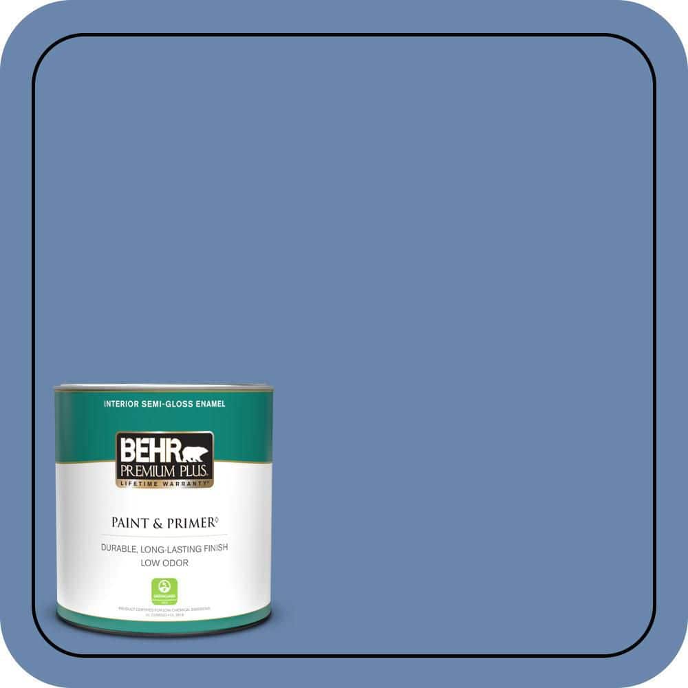 1 qt. #M530-5 Cowgirl Blue Semi-Gloss Enamel Low Odor Interior Paint & Primer price history on PriceWatchPro