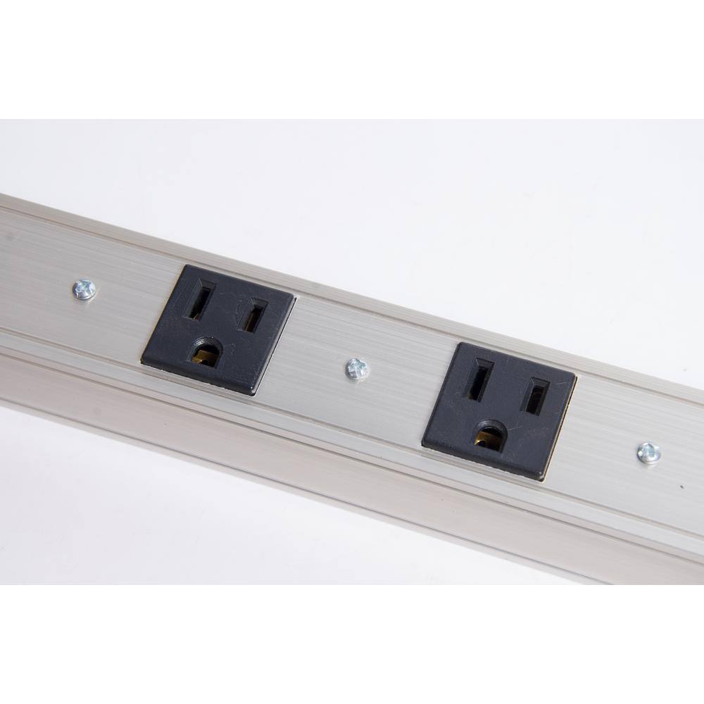 12-Outlet Metal and Plastic Power Strip with Circuit Breaker