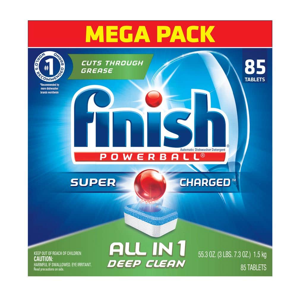 Finish Powerball 0.7 oz. Dishwasher Detergent Tablets (85-Count) 89729 -  The Home Depot