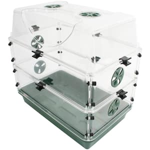 Seed and Herb Domed Propagator with 2 Vented Side Height Extensions and Security Clip Set