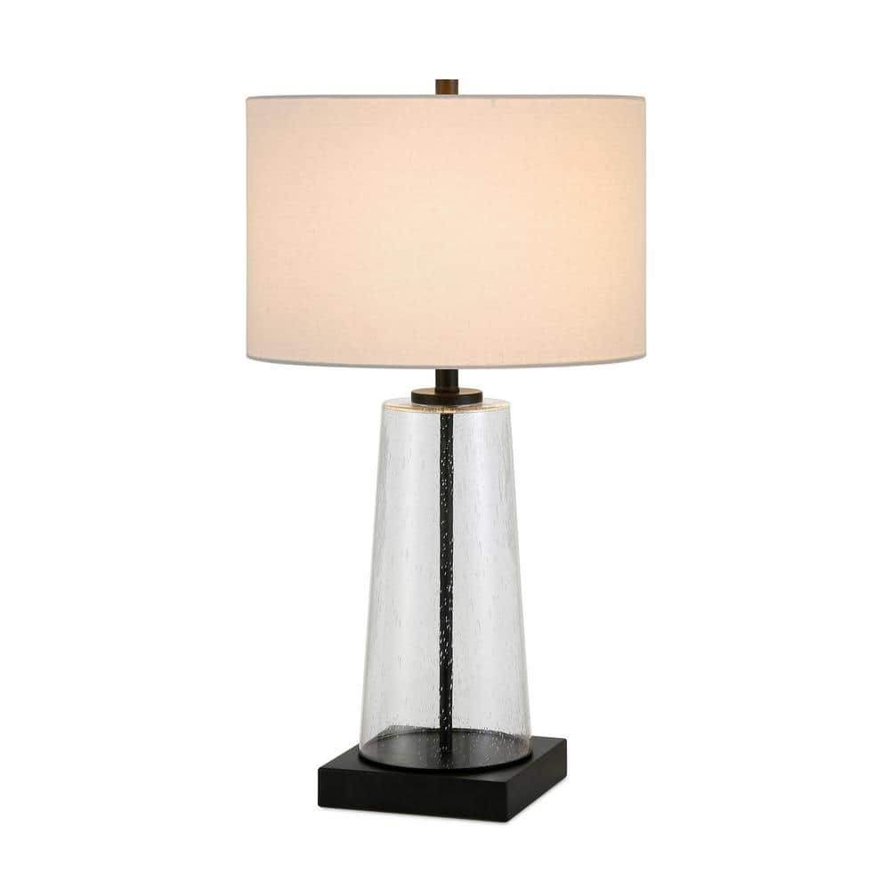 Kids' Voice-Controlled Tripod Lamp with Black Linen Shade