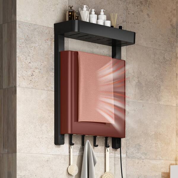 Swivel Heated Towel Warmer Rack, Wall Mounted Electric
