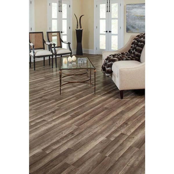 Grey Oak Trafficmaster Laminate Wood Flooring 360731 00375 44 600 