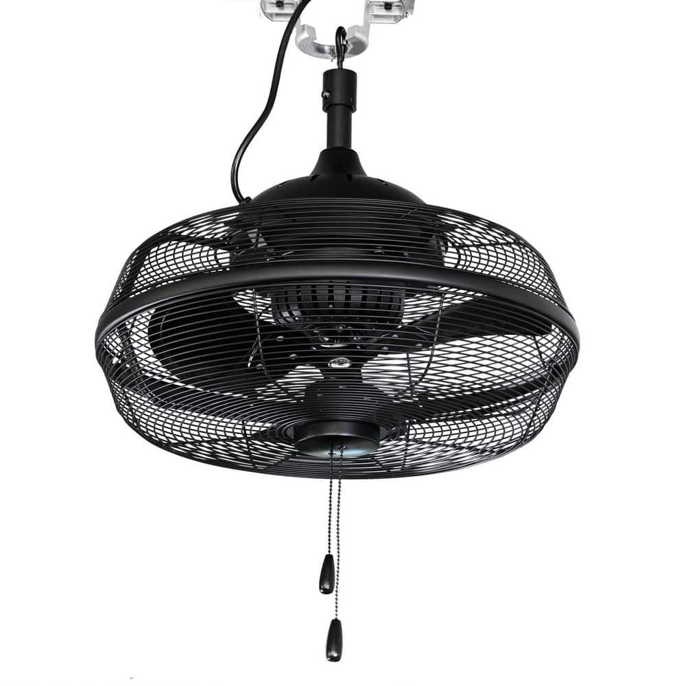 Garenne 20 in. Indoor/Covered Outdoor Ceiling Fan with Pull Chain Switch Matte Black with Internal Oscillation
