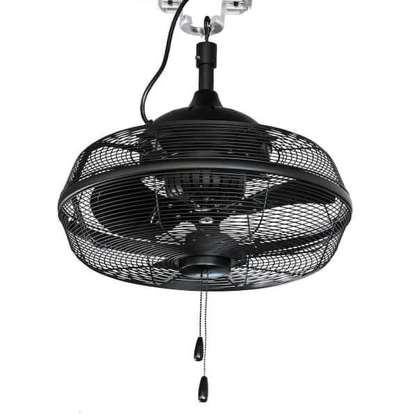 Home Decorators Collection Garenne 20 in. Indoor/Covered Outdoor Ceiling Fan with Pull Chain Switch Matte Black with Internal Oscillation