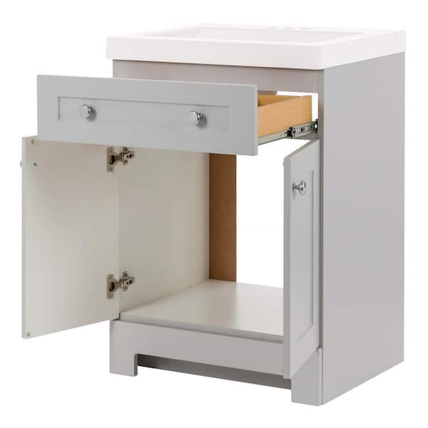 Glacier Bay Everdean 25 in. Single Sink Pearl Gray Bath