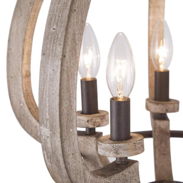 Uolfin 14 in. 6- -Light Gold Modern Sputnik Chandelier with Crystal Elements