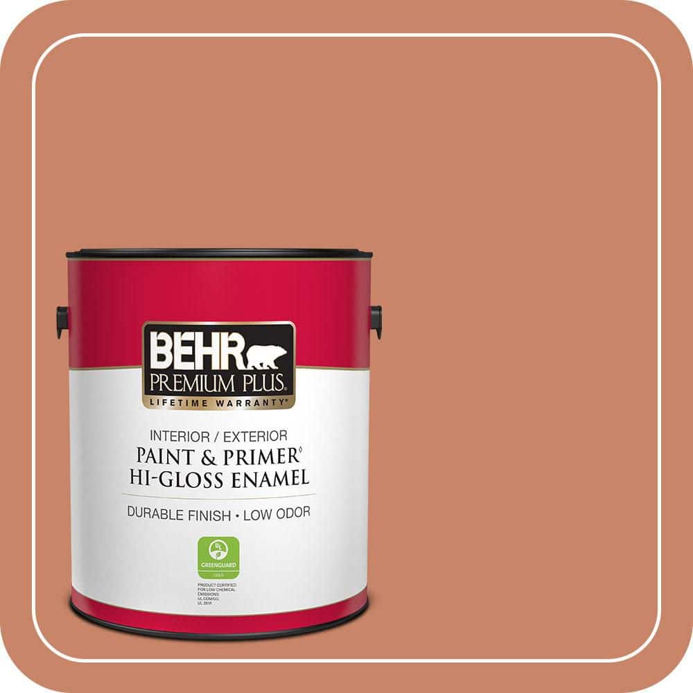 1 gal. #MQ4-39 Cabana Melon Hi-Gloss Enamel Interior/Exterior Paint & Primer price history on PriceWatchPro