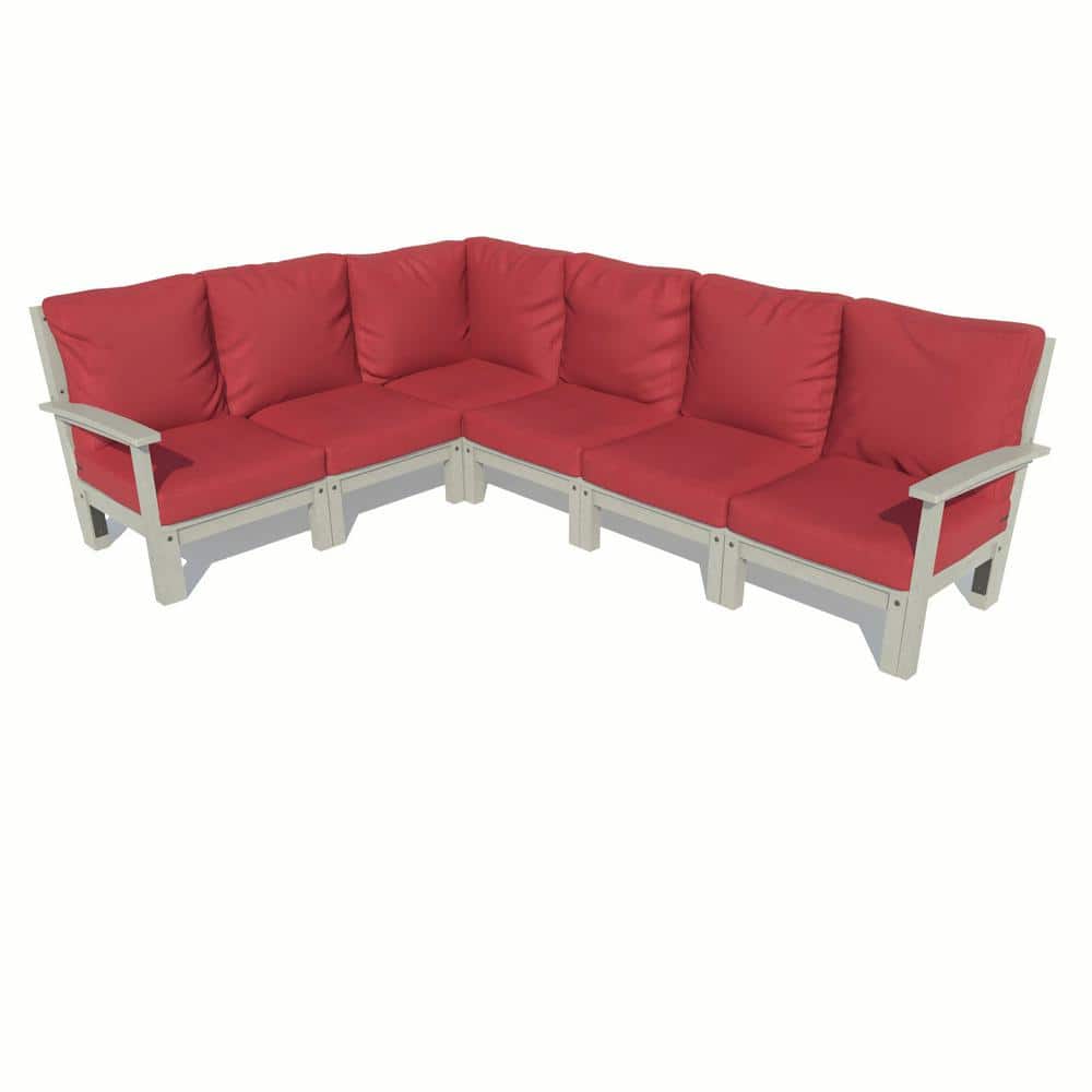 Highwood Bespoke Deep Seating 6Piece Plastic Outdoor Sectional Sofa