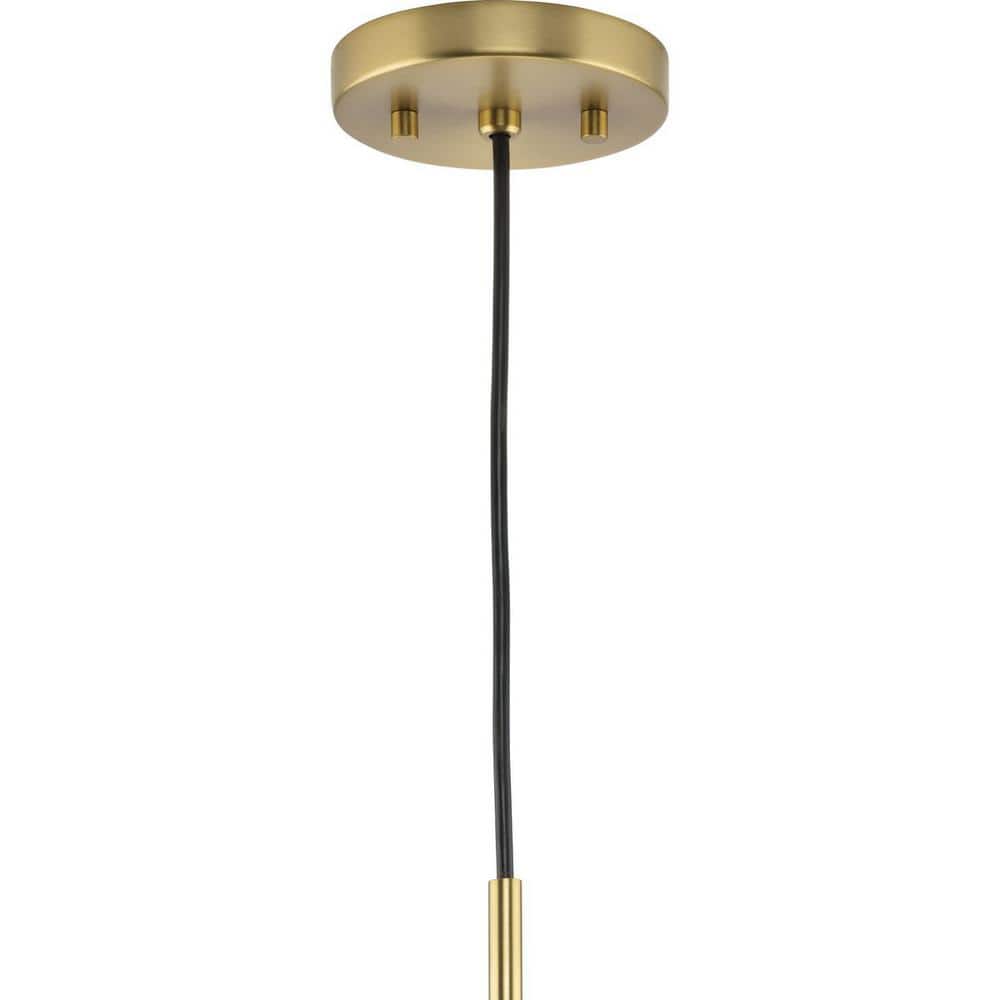 Brushed Gold Mid-Century Modern Dome Pendant Light