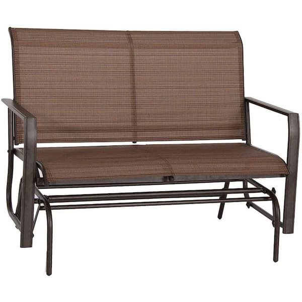 Wrought iron glider online bench