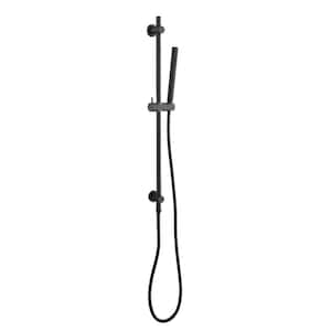 8.5 in. 1-Jet Eco-Performance Handheld Shower Tower with 28 in. Slide Bar and 59 in. Hose in Matte Black