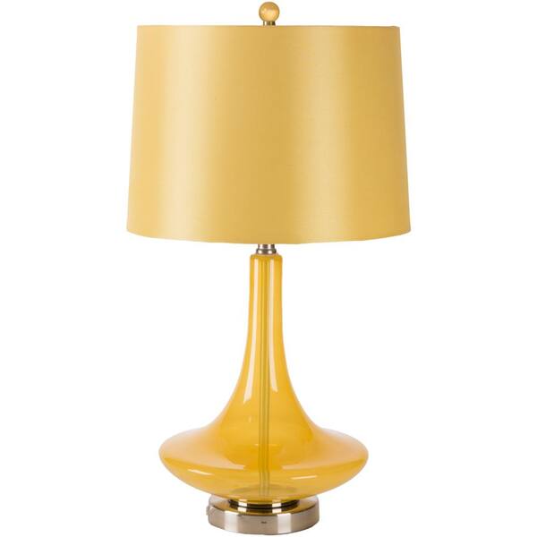 Artistic Weavers Yoshiro 25.5 in. Transparent Yellow Indoor Table Lamp