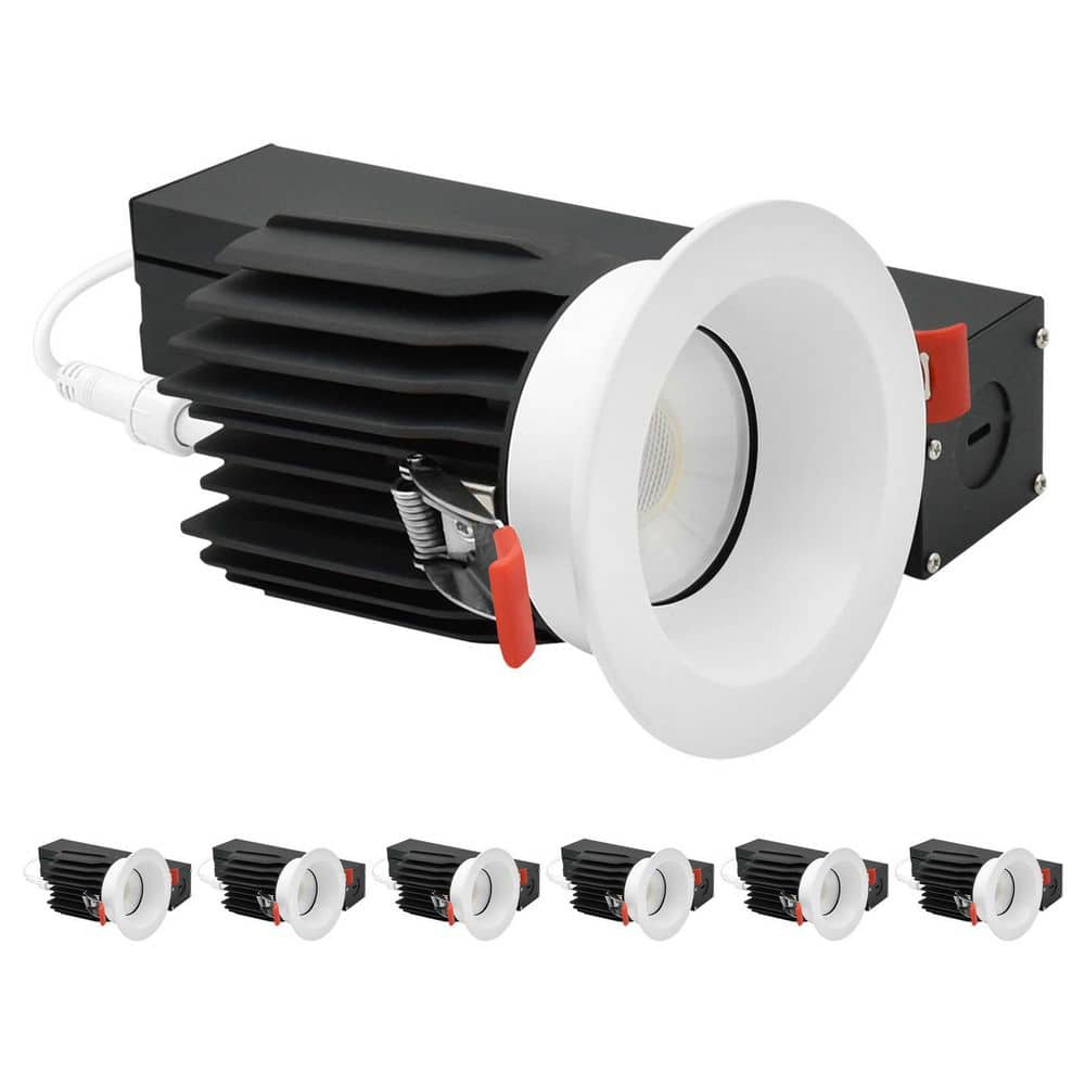 3 In. Integrated LED Regressed Light with Round White Trim, 5CCT, CRI90, 15/20W 1450/2100LM Dimmable 60° Beam, 6 Pack price history on PriceWatchPro