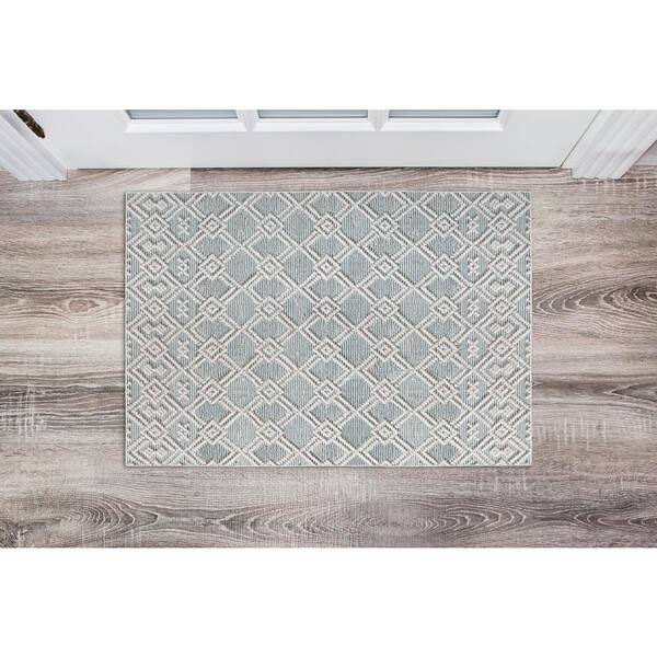 Linon Home Decor Harlem Cream and Gray 2 ft. x 10 ft. Runner rug THDR4627 -  The Home Depot