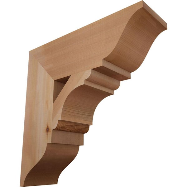 Ekena Millwork 5.5 in. x 18 in. x 18 in. Western Red Cedar Olympic Traditional Smooth Bracket