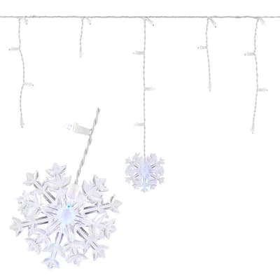 home accents 150 led snowflake icicle lights